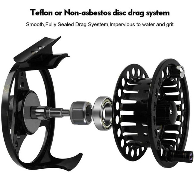 FLY FISHING REEL, ALUMINUM, PURPLE - photo 3