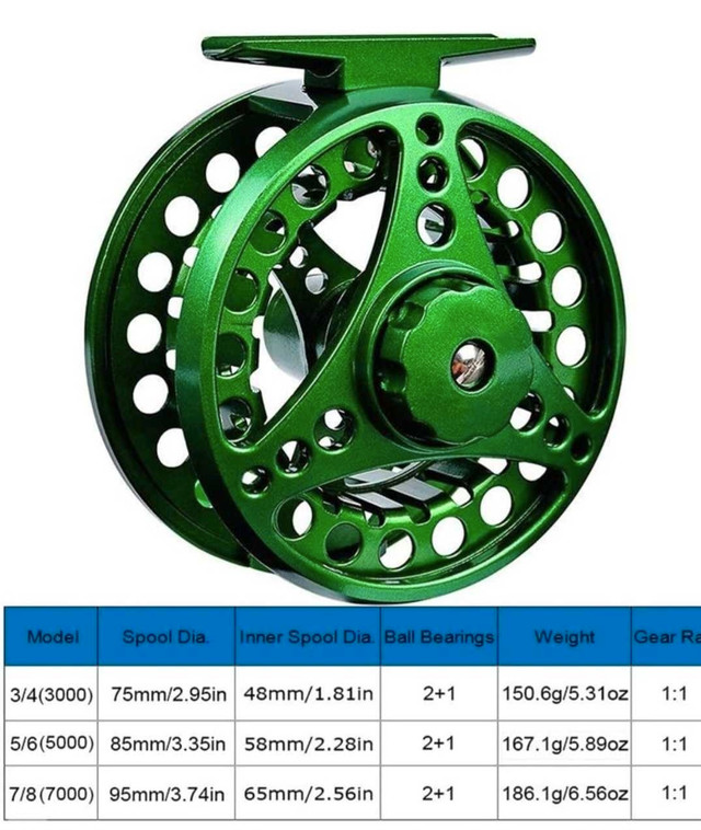 FLY FISHING REEL, ALUMINUM, PURPLE - photo 4
