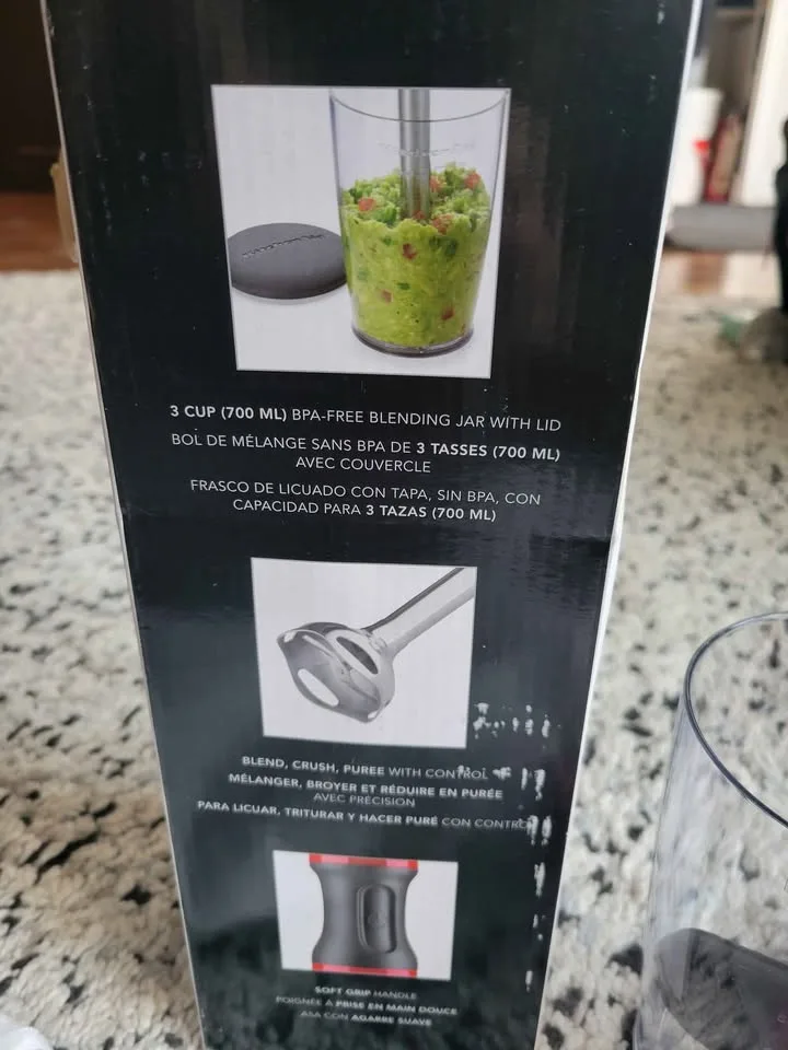 Kitchen Aid hand blender 3 cups with a jar n Lid image indicator(2)