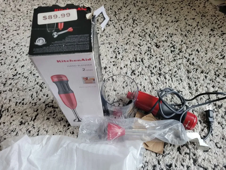 Kitchen Aid hand blender 3 cups with a jar n Lid image indicator(3)