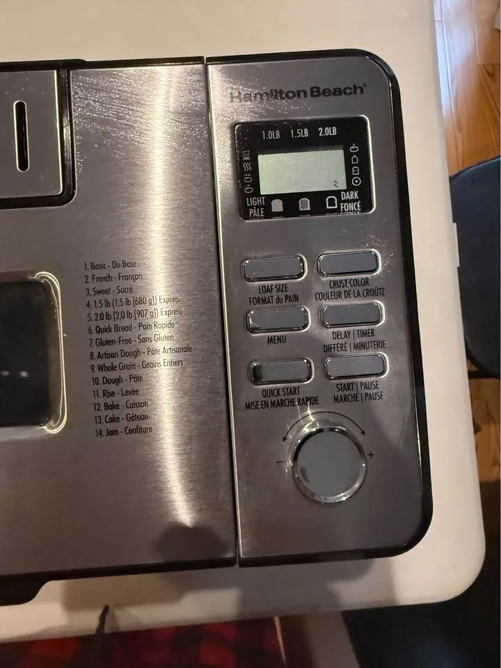 Hamilton Beach Bread Maker – Premium Model (14 Cycles) image indicator(4)