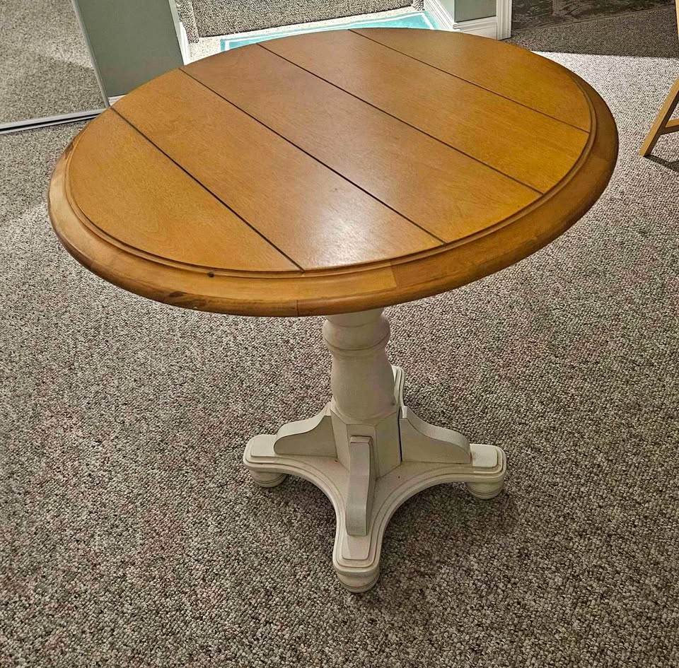 Solid wood side table
