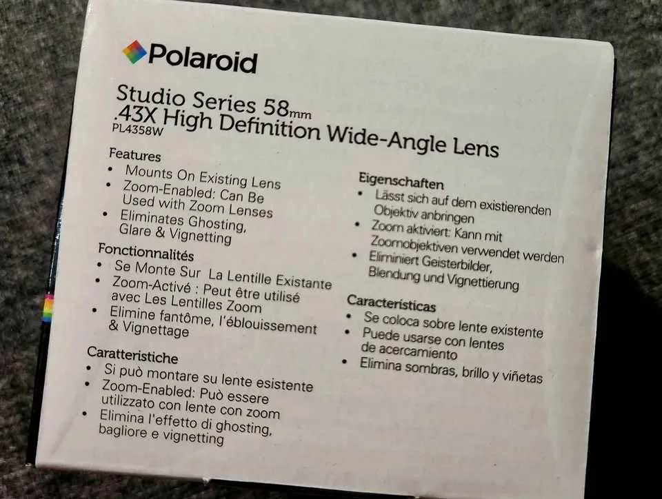 Polaroid 58mm Wide-Angle & Macro Lens image indicator(2)