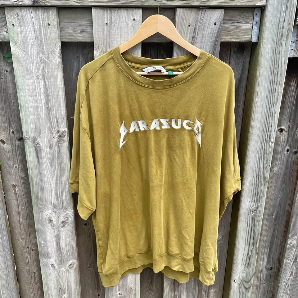 Olive green baggy parasuco t-shirt size 3xl (not 2xl) thumbnail