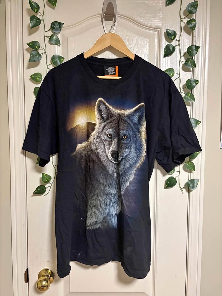 Rock eagle wolf tee double sided print