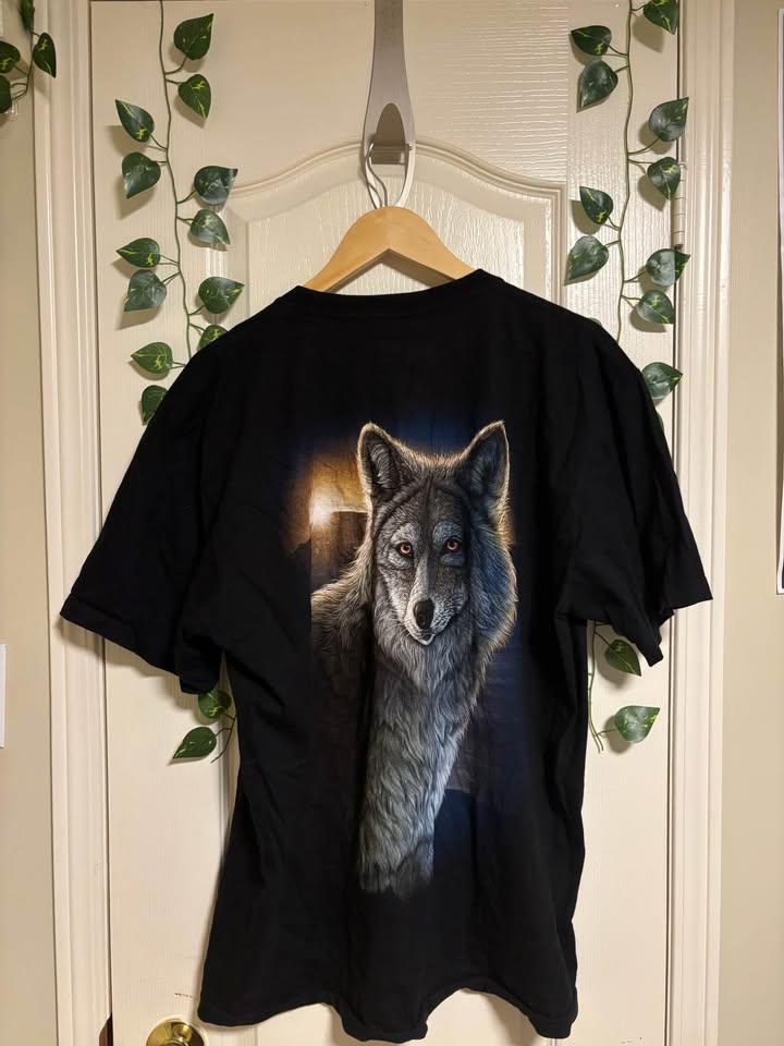 Rock eagle wolf tee double sided print - photo 4