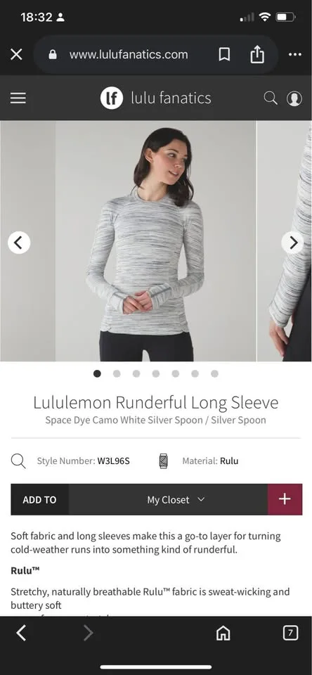 Lululemon Runderful Rulu Long Sleeve image indicator(6)