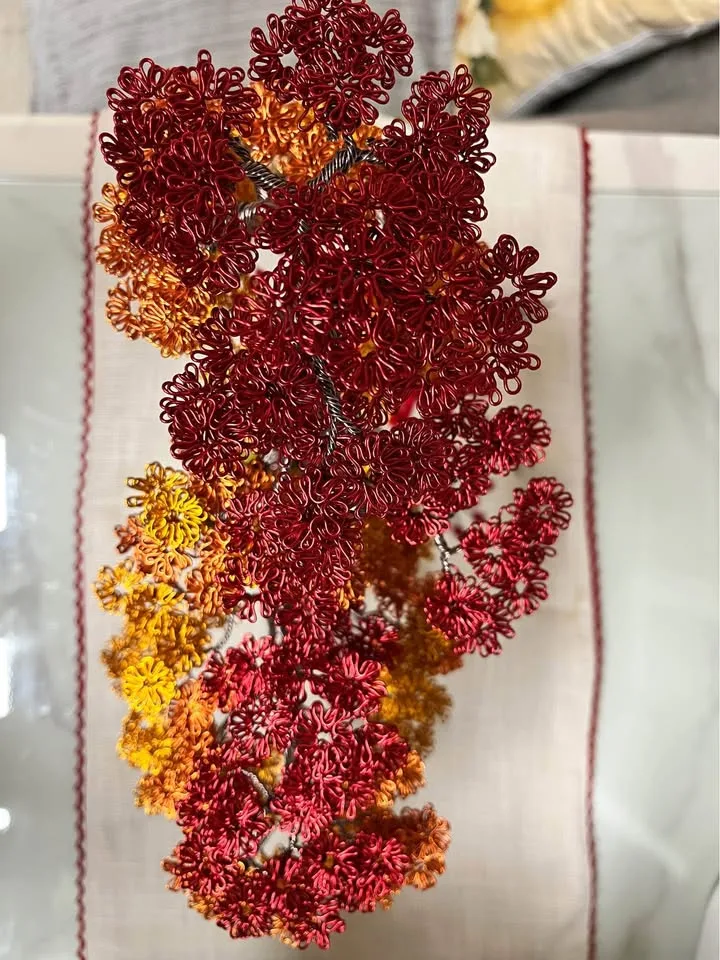 🍁 Handmade Autumn Aluminum Bonsai Tree image indicator(8)