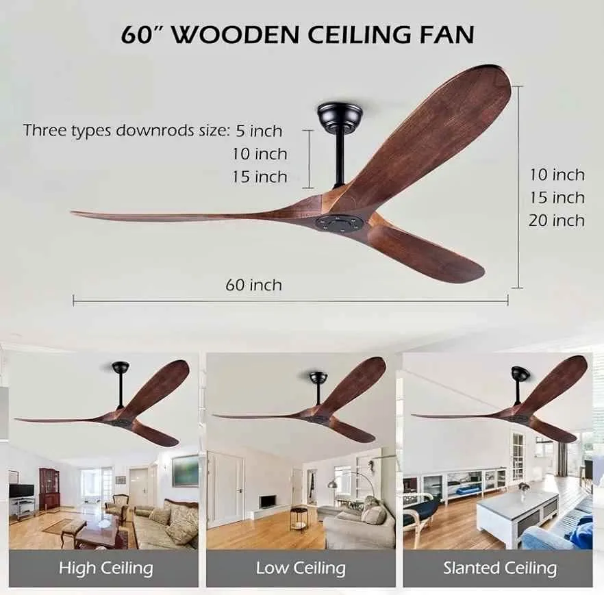 60" Outdoor Farmhouse Ceiling Fan – Beizelte thumbnail