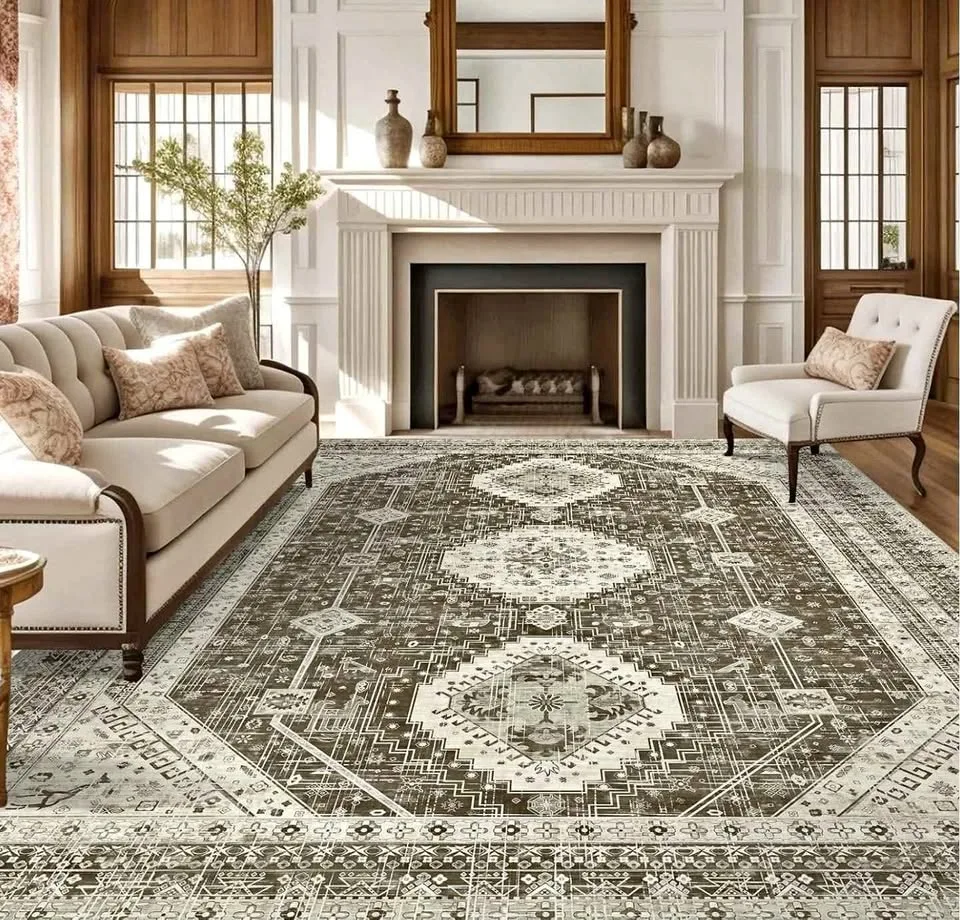 Vintage Bronze Washable Area Rug – 8x10 thumbnail