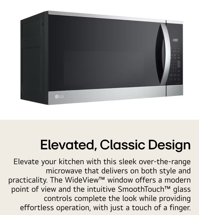 LG 1.8 cu ft Smart WiFi Over-the-Range Microwave Oven
