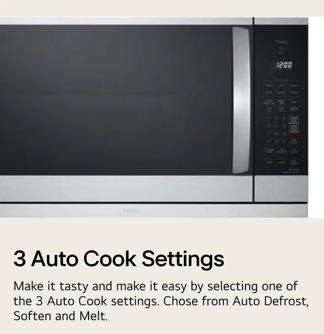 LG 1.8 cu ft Smart WiFi Over-the-Range Microwave Oven image indicator(3)