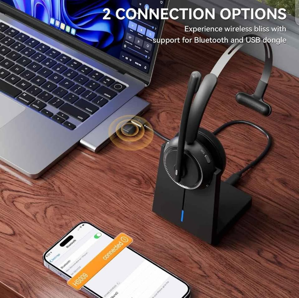 AI Noise Cancelling Wireless Headphones - photo 2