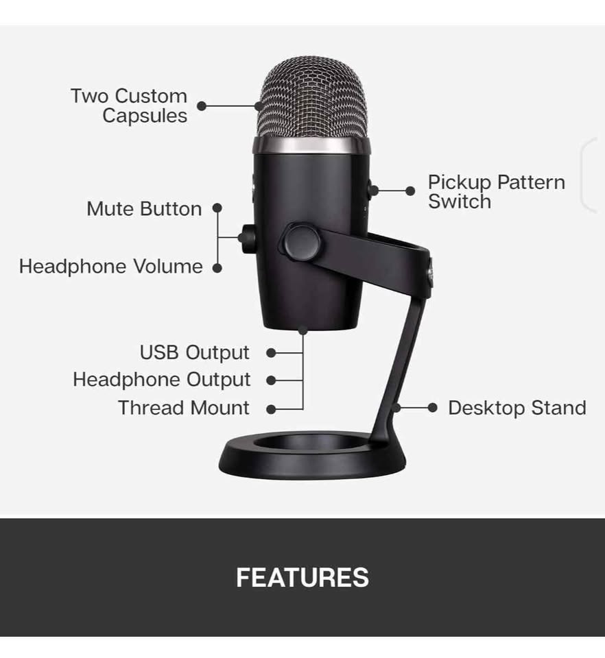 Micrófono USB - Logitech for Creators Blue Yeti Nano - photo 2