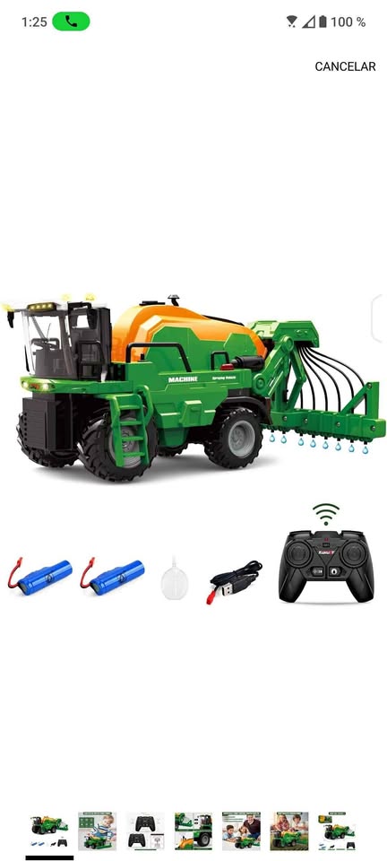 Tractor de juguete de granja a control remoto