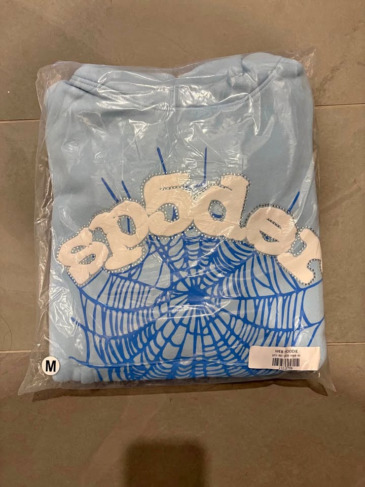 Sp5der Sky Blue Hoodie (Medium)