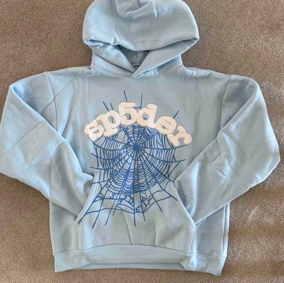 Sp5der Sky Blue Hoodie (Medium) - photo 2