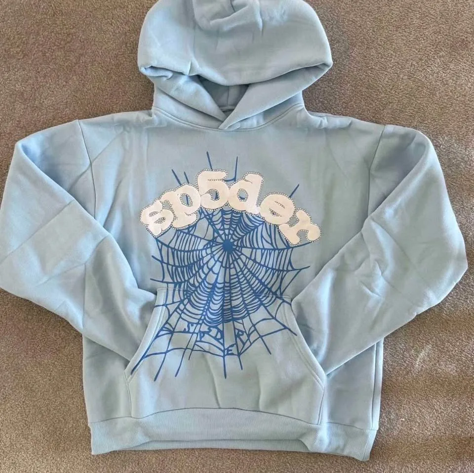 Sp5der Sky Blue Hoodie (Medium) image indicator(2)