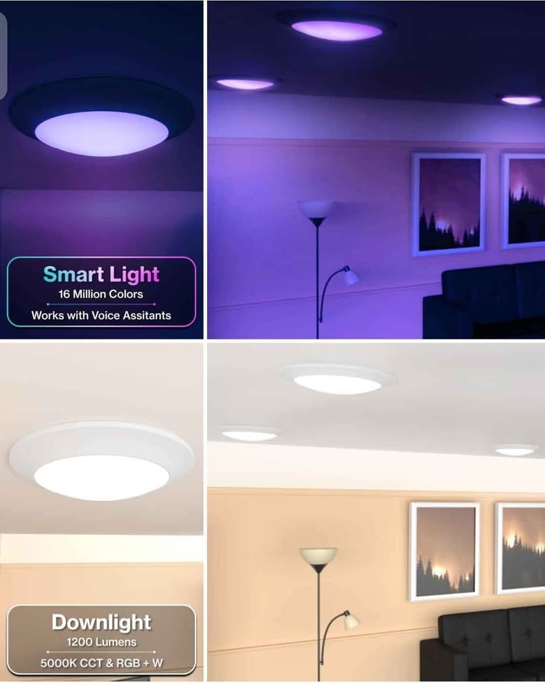 Sunco 12 Pack 6 Inch Smart Disk LED Flush Mount Ceiling - photo 2