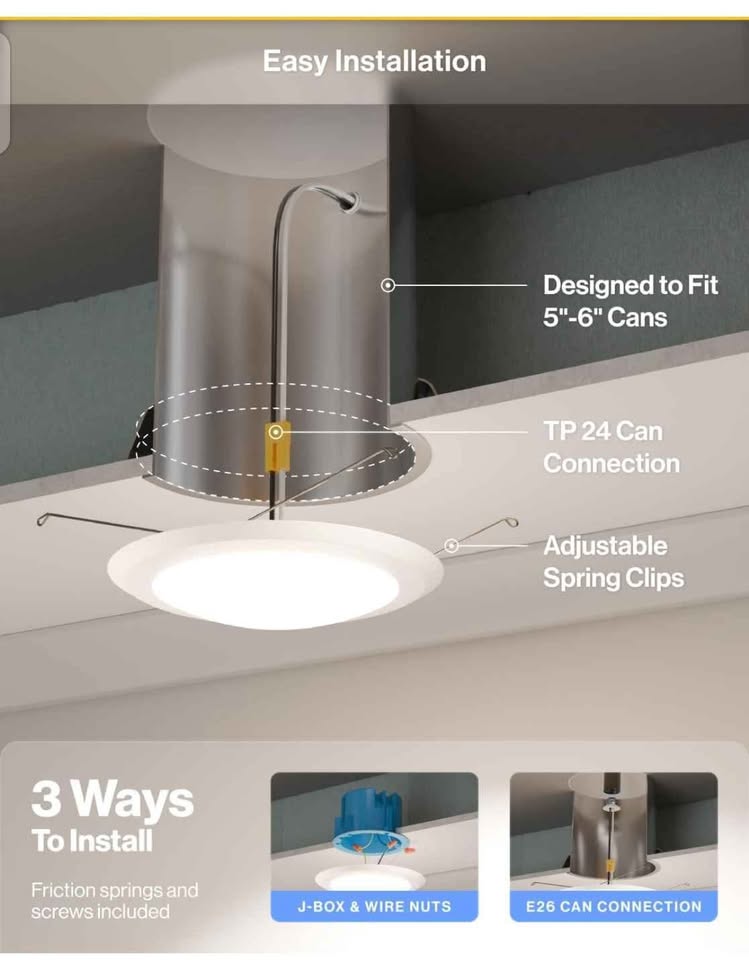 Sunco 12 Pack 6 Inch Smart Disk LED Flush Mount Ceiling - photo 5