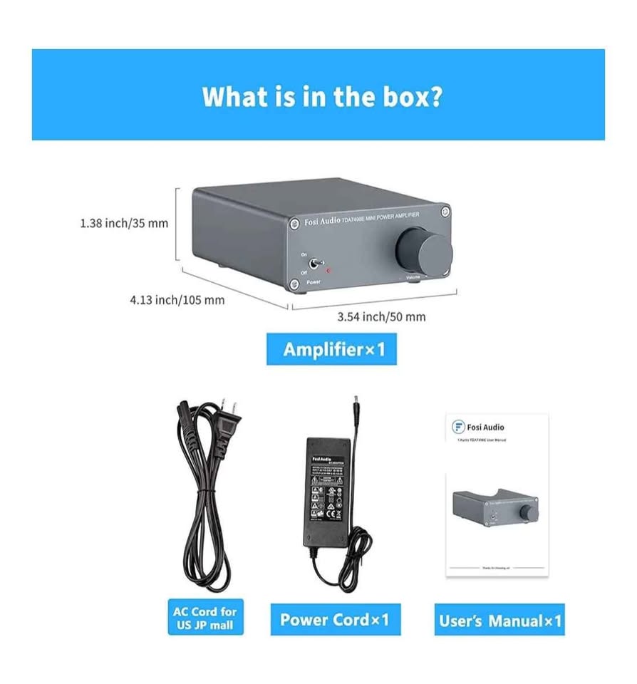 Fosi Audio Amplifier Mini Hi Fi - photo 4