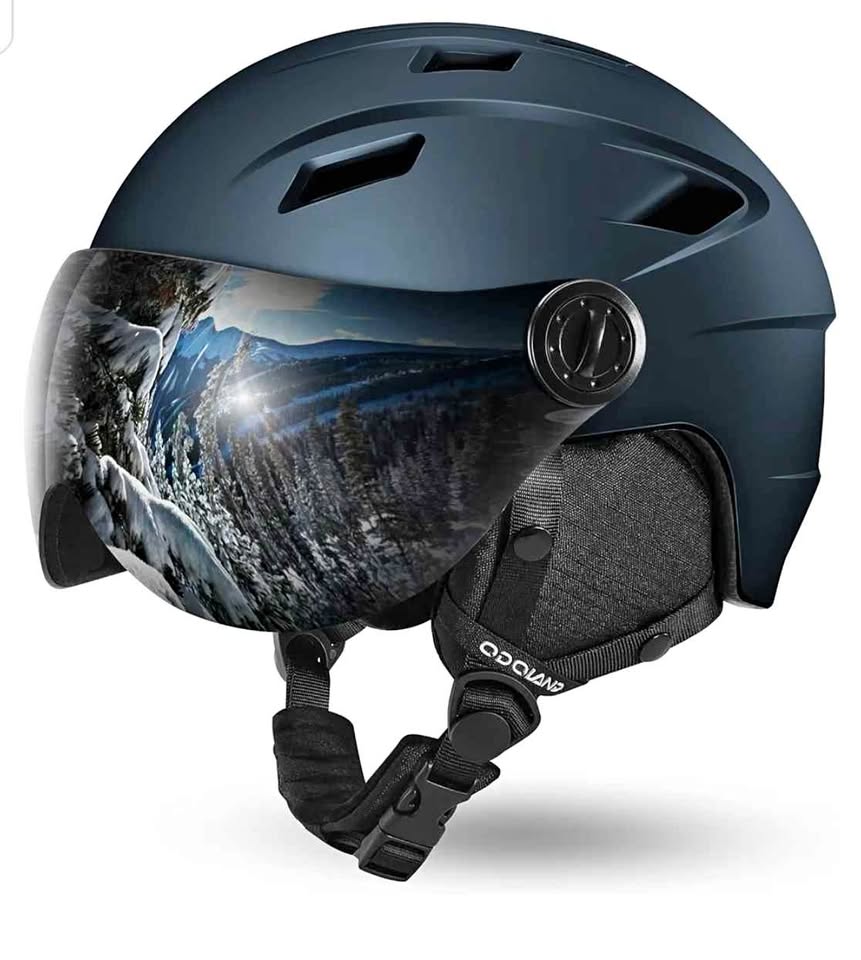 Helmet with Ski Goggles