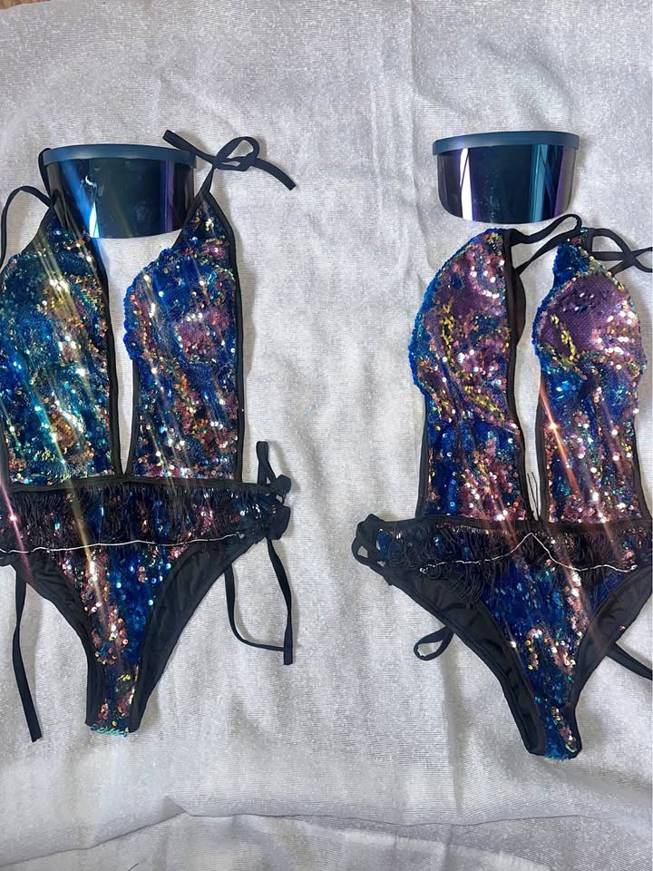 Sequin rave costume