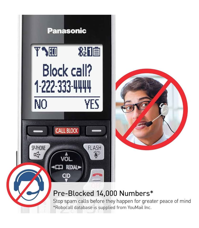 Panasonic Cordless Phone with Advanced Call Block - photo 3