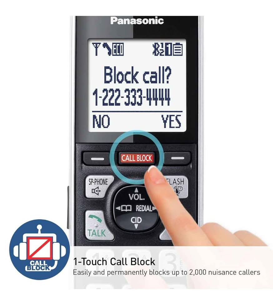 Panasonic Cordless Phone with Advanced Call Block - photo 5