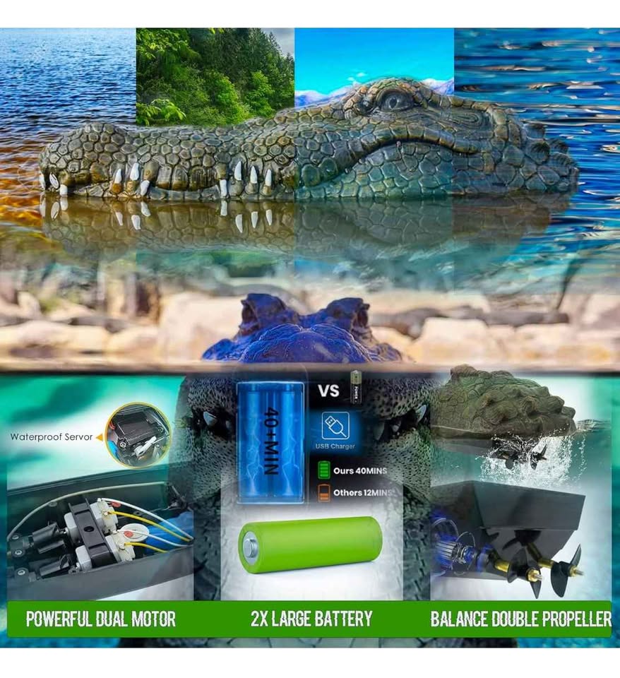 RC Alligator Head Boat for Adults and Kids - photo 2