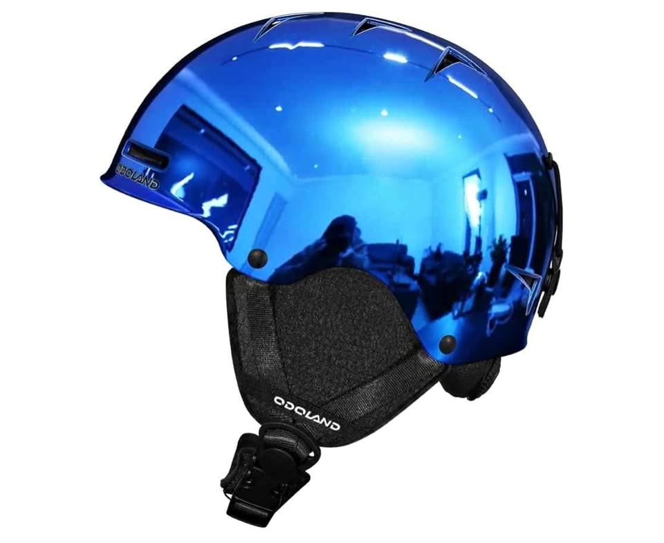 Odoland-Snow Helmet with Ski Goggles, Size: S(54-56cm/21.3-22")