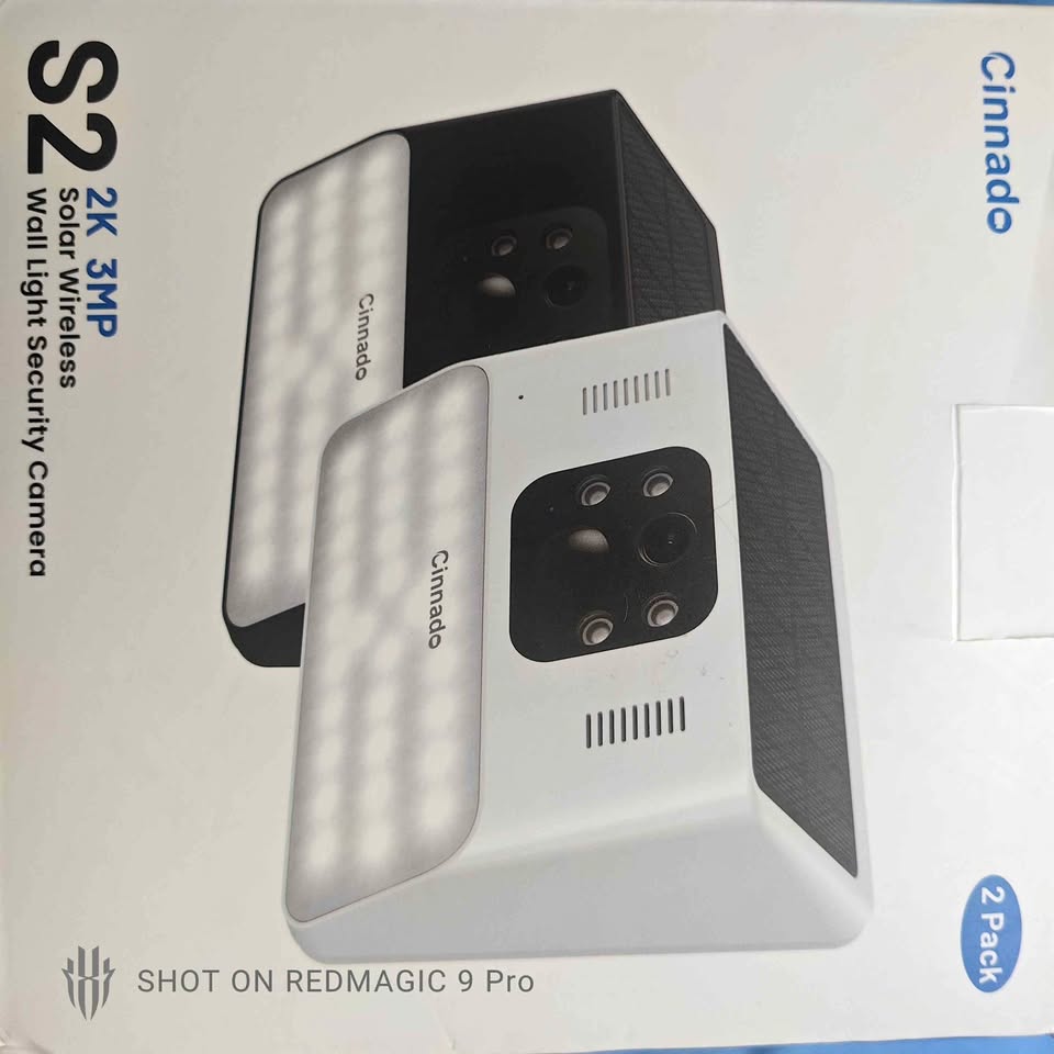 Outdoor Camera Wireless-2.4G 2K Solar Wall Light