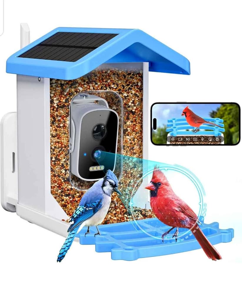 Smart Bird Feeder with Camera Solar Powered