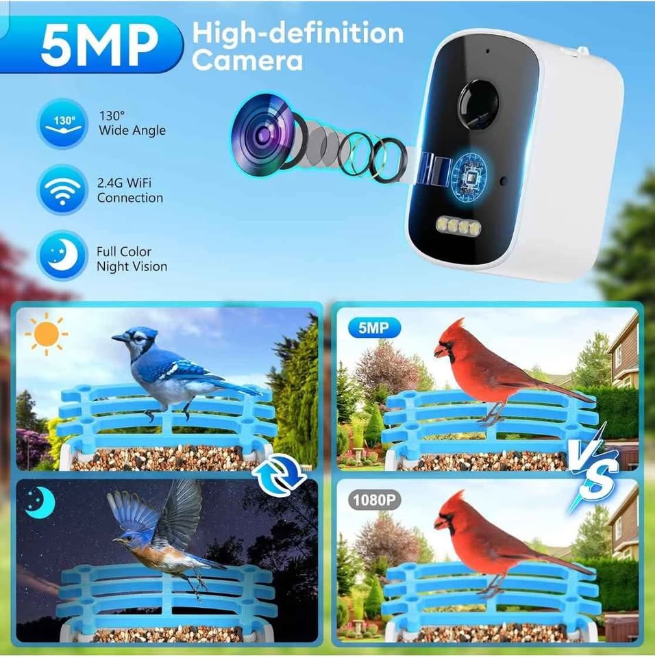 Smart Bird Feeder with Camera Solar Powered - photo 3