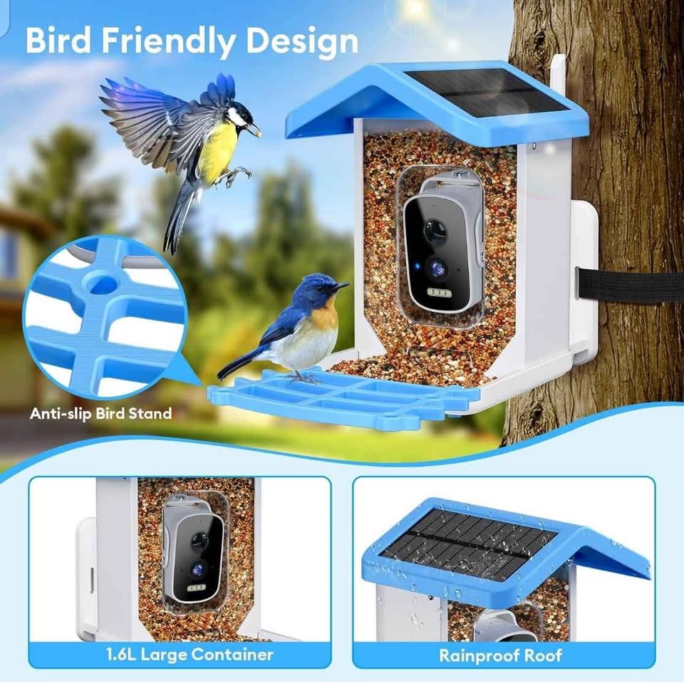 Smart Bird Feeder with Camera Solar Powered - photo 5