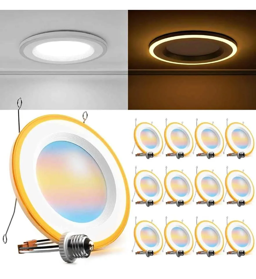 12 Pack 6 Inch LED Recessed Lighting Retrofit with Night Light thumbnail