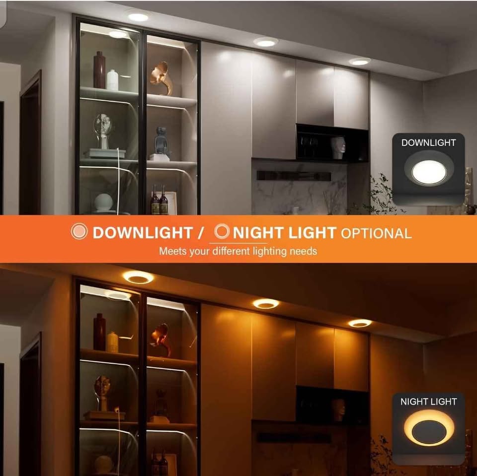 6 pack 6 Inch LED Low Profile Disk Light with Night Light - photo 3