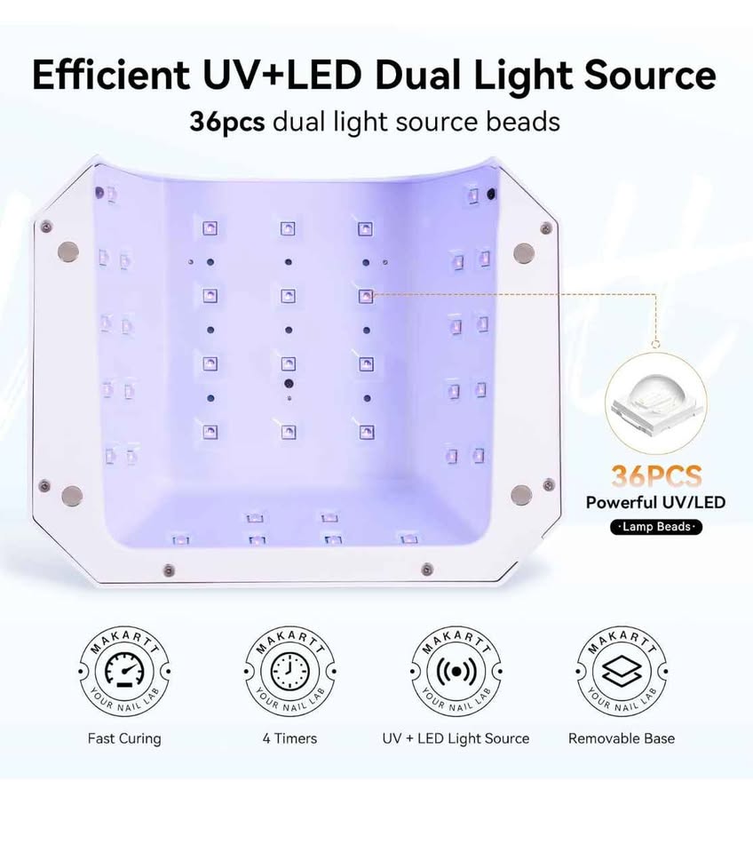 Makartt UV Nail Lamp LED Light for Gel Polish 36W - photo 4