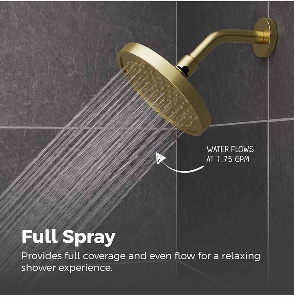Universal Shower Head Brushed Gold - photo 3