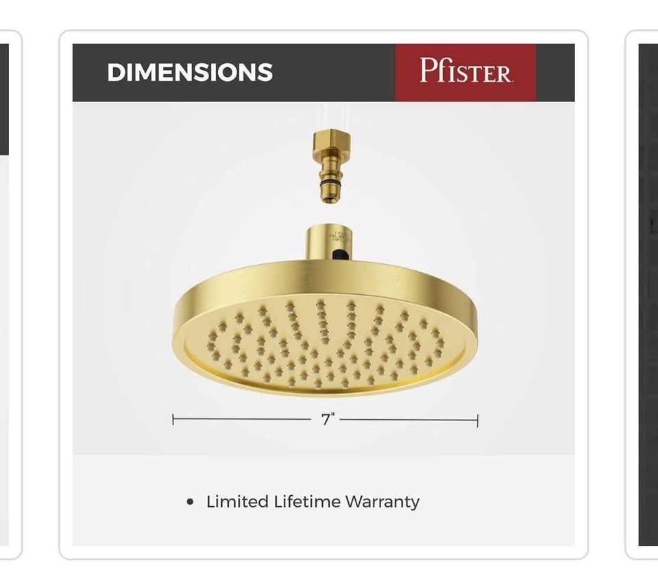 Universal Shower Head Brushed Gold - photo 4