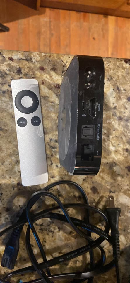 Apple TV with cord and remote - photo 2