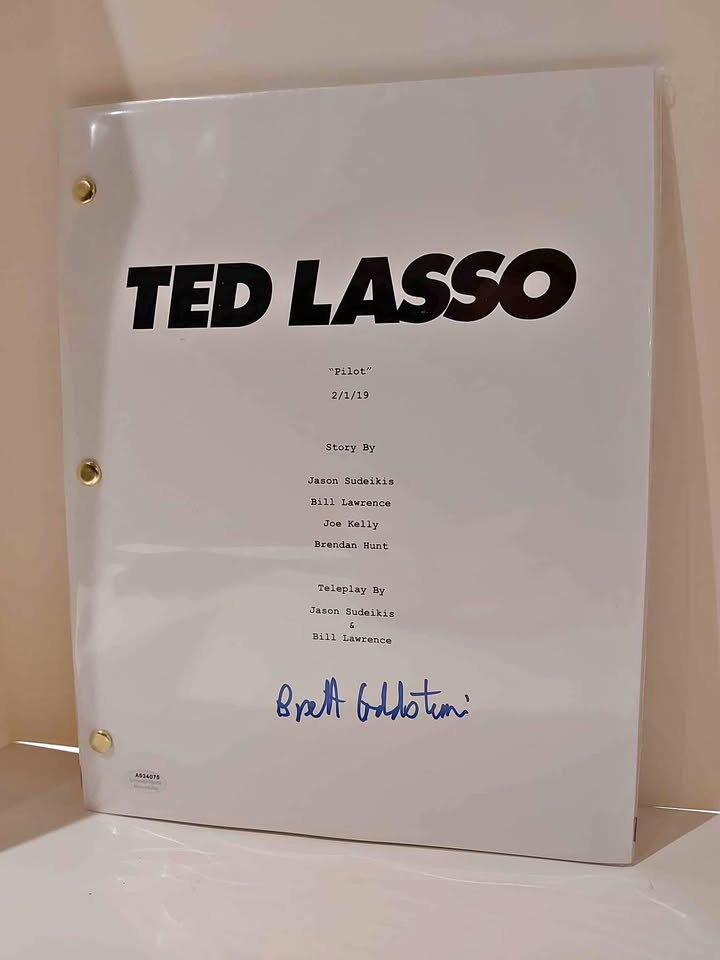 TED LASSO SCRIPT SIGNED BY BRETT GOLDSTEIN ( ROY KENT)