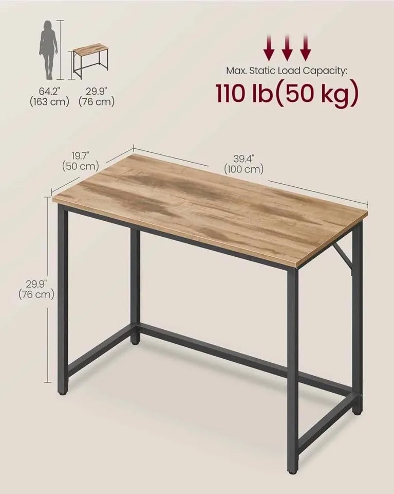 Computer Desk – Camel Brown + Ink Black – Brand New image indicator(4)