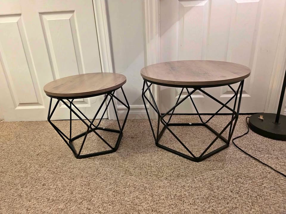 Modern Coffee Tables Set (2 pcs) – Brand New