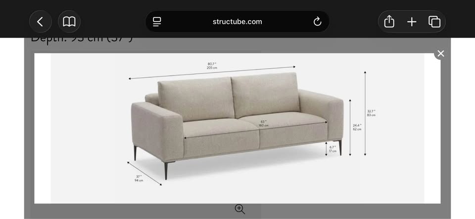 Structube LOUNIS contemporary 3-seater sofa - photo 4