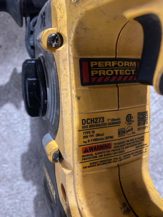 Dewalt brushless DCH273 rotary hammer drill 1” - photo 2