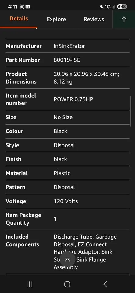 InSinkErator .75HP Garbage Disposal, Power Series image indicator(4)