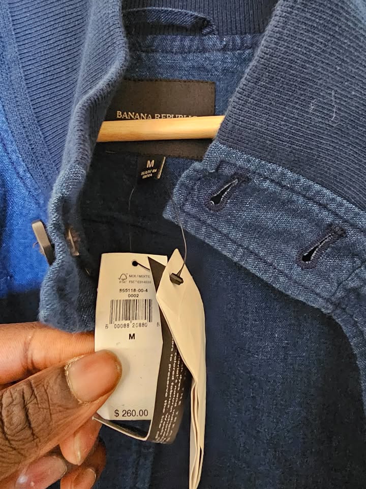 Denim Blue Bomber Jacket (M) - photo 3