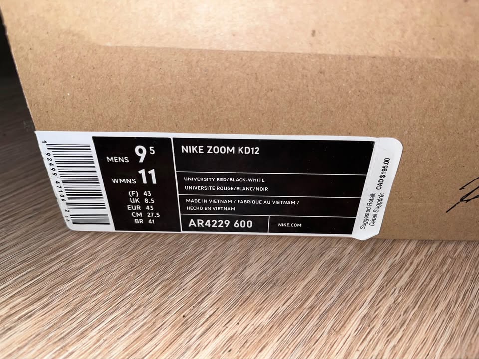 Nike KD 12 Red University - photo 5
