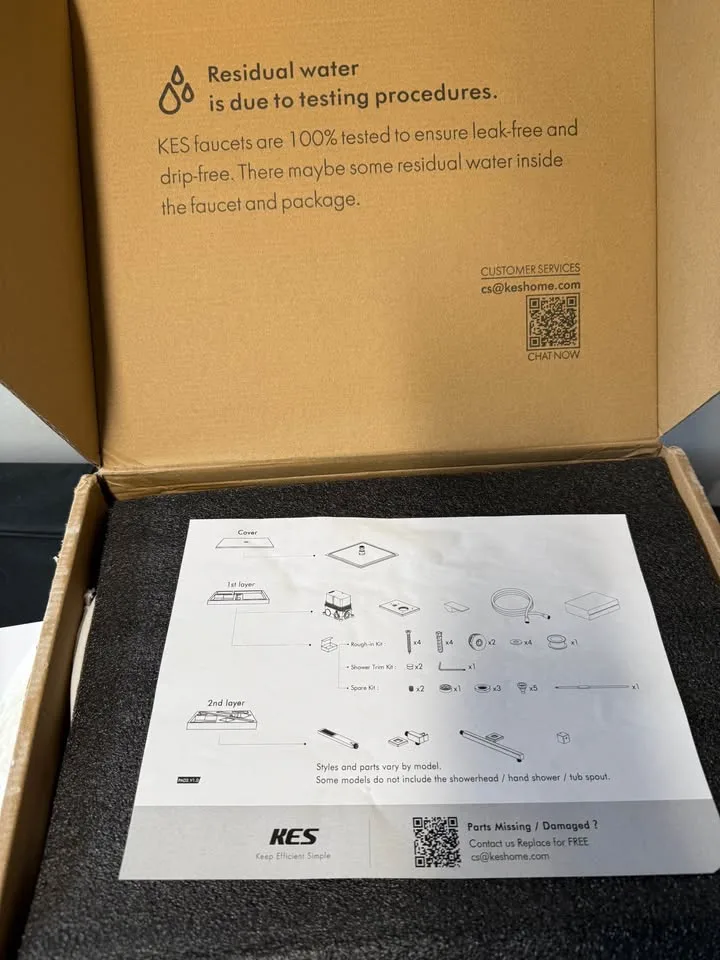 KES New Shower and Bath Kit in Chrome image indicator(6)